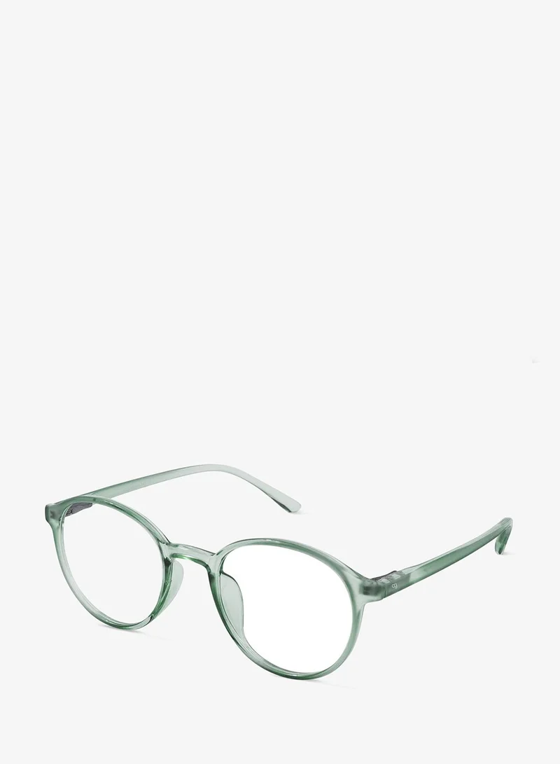 Woggles Analog Prism Round Blue Screen Glasses |Men & Women|100% UV Protection