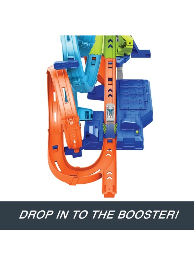 Hot Wheels Hot Wheels Action 4-Loop Crash Out Track Set with Motorized Booster & Toy Car  - Image 2