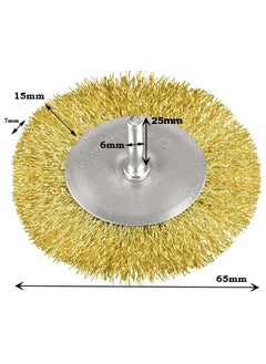 Inditrust Inditrust 65mm FLAT TYPE Crimped Round wire brush wheel 14inch tool for rust removal paint removal deburring sharp edges 5 PCS  - Image 2