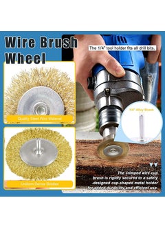 Inditrust Inditrust 65mm FLAT TYPE Crimped Round wire brush wheel 14inch tool for rust removal paint removal deburring sharp edges 5 PCS  - Image 4