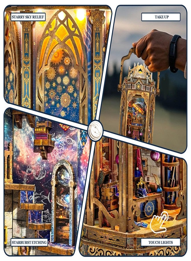 STRUCWOOD 3D Wooden Puzzles for Adults 3D Puzzles Model kit Stress-Relief Toy with Mechanical Rotation Bookshelf Ideal Gift for Adults and Teens- The Lantern of Gaiaxy - Image 4