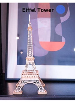 Rolife 3D Wooden Puzzle Wooden Craft Kit Eiffel Tower Model Kit Brain Teaser Games Lasercut Building Kitsmodel Toy Educational Activitybest Birthday For Kids To Build  - Image 3