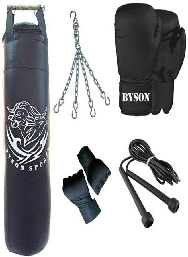 Byson Boxing Kit Set (36inch Punching Bag,Boxing Gloves 14oz, Hanging Chain, Hand Wrap, Skiping Rope) Heavy Bag
