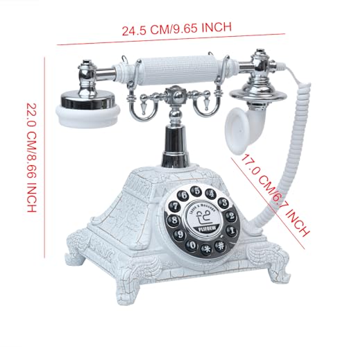 PLIFOEW Audio Guest Book Wedding Phone,Audio Guestbook Phone Vintage Style Audio Message Voicemail for Graduation Retirement Party Birthdays Baby Shower Special Occasions (White) - Image 2