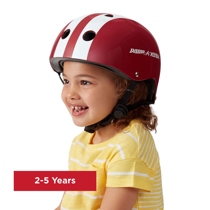 Radio Flyer Helmet, Toddler & Kids Bike Helmet for Ages 2-5,Red Glossy - Image 4