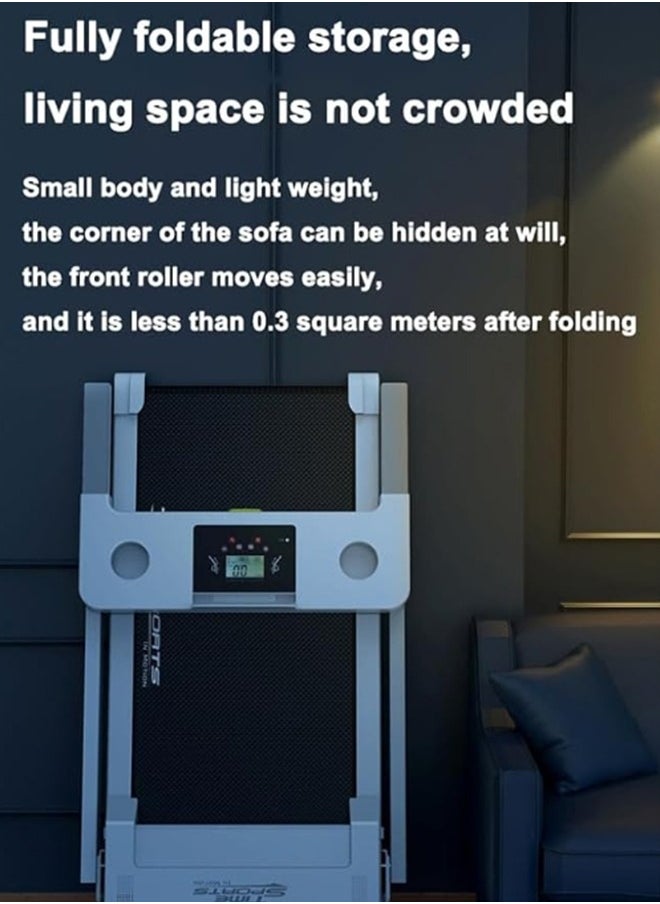 Sharpdo 1-8km/h Family-Style Small Folding Ultra-Quiet Treadmill Electric Walking Machine  - Image 3