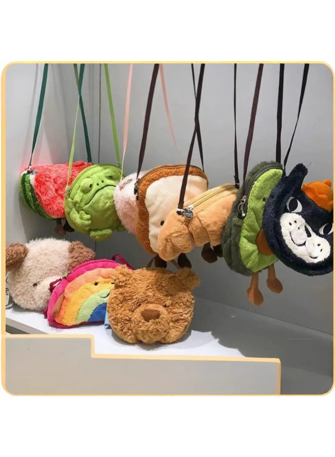Jc Bag Collection; Croissant Bag Messenger Bag Plush Toy Slanting Shoulder And Other Skin-friendly Collection-Specifications:Bear Tote Bag  - Image 2