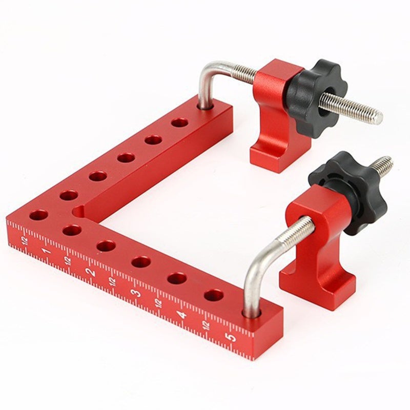Aluminum Alloy Corner Clamps 140mm Precise 90 Degree Clamping - Red Anodized Finish Right Angle Woodworking Squares for Cabinet Making - Image 2