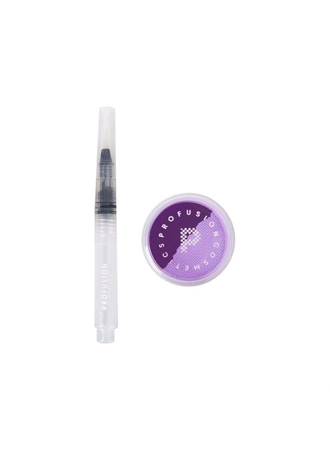 Profusion Cosmetics Water Activated Liner Duo- Two-Tone Liners Included Refillable Water Brush (Taro) - Image 2