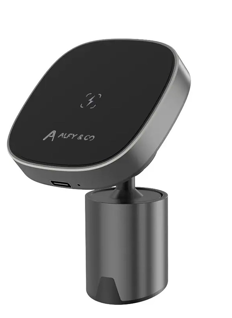 ALFY & CO Premium 15W Magnetic Wireless Charger MagSafe Car Holder, Dashboard Mount, car vent Mount [All in One] Compatible With iPhone 15/15Pro Max, 14/14 Pro Max, 12 12 Pro Max 12 Mini Fast Charging  - Image 1