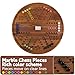 Wahartoly Circular Large Marble Board Game with DoubleSided Painted Wooden Fast Track Board Game with 24 Marbles 6 Dice4Player Game 6Player Game Universal Original Natural Marble Burnt Color - Image 4