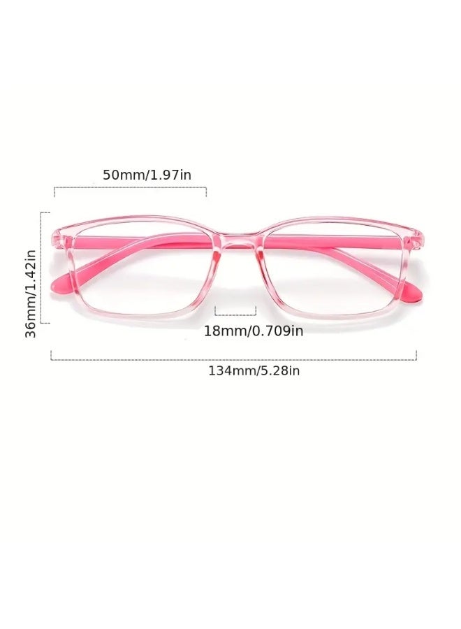 سينت هاوس نظارات بإطار مربع للشباب – أنيقة وخفيفة الوزن، إطار كامل، مضادة للضوء الأزرق ومريحة للعين (تشمل علبة نظارات) - Image 2