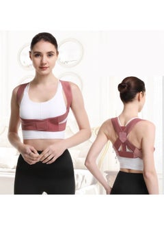 JSDUN Posture Corrector Back Corrector for Neck, Back and Shoulders Correct Anti Hump Corrector Orthopedic Bra for Scoliosis Kyphosis Back Splint Red, M  - Image 1