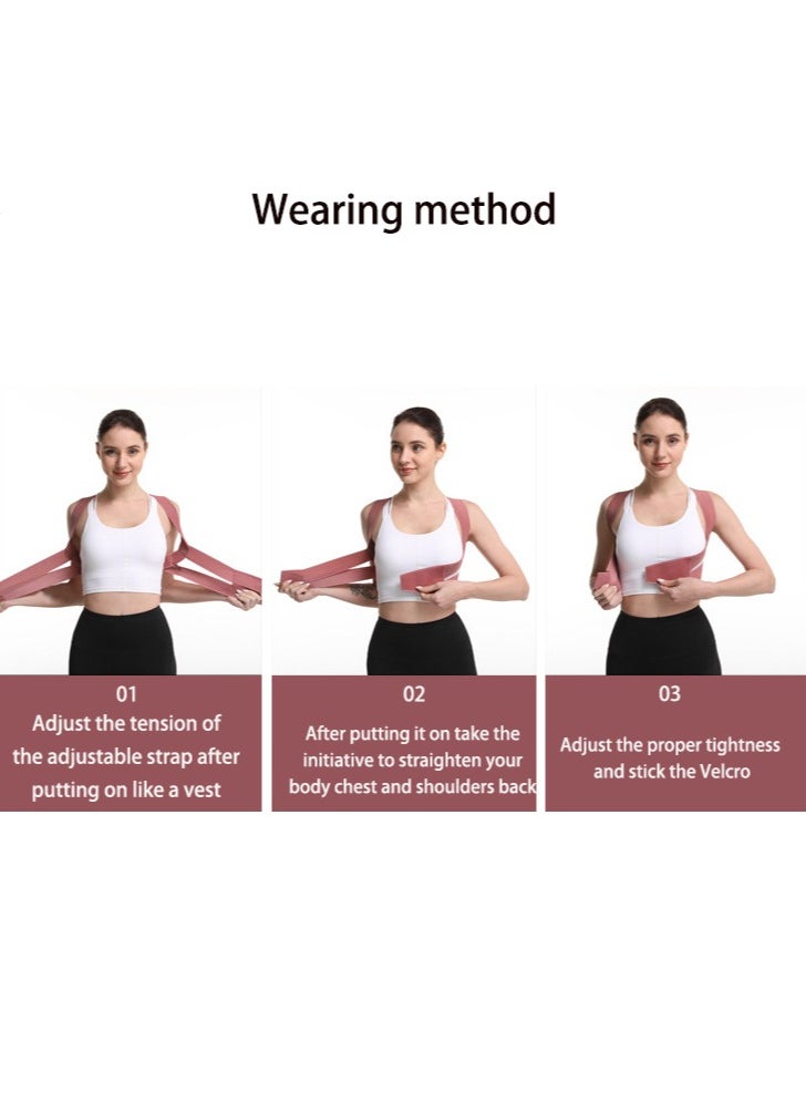 JSDUN - Posture Corrector Back Corrector for Neck, Back and Shoulders Correct Anti Hump Corrector Orthopedic Bra for Scoliosis Kyphosis Back Splint Red, M - Image 1