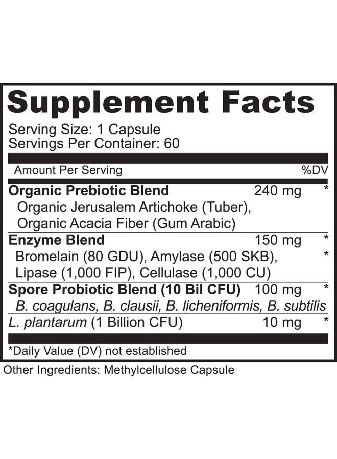 MoxyVites Probiotic Spore Complex - All-in-One Prebiotics & Probiotics for Digestive Health, Daily Digestive Enzyme & Postbiotic Supplement - Spore Based Probiotic for Women - Image 2