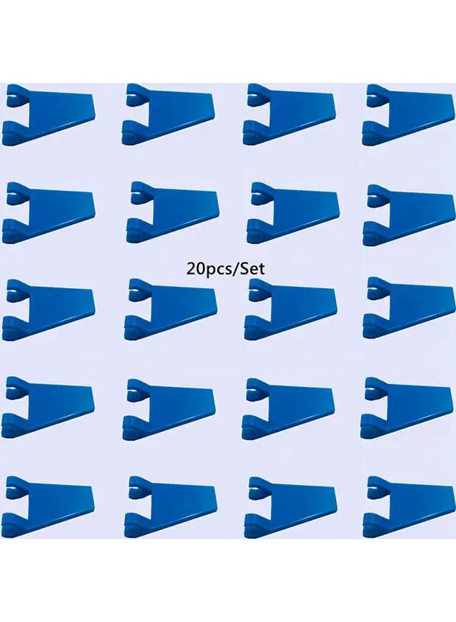 Blue Oblique Angle Flag Mini Building Blocks 20pcs Durable Plastic Construction Toys For Kids Creative Play - Image 1