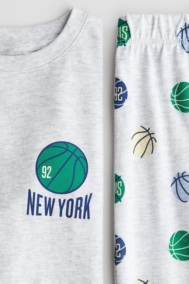 اتش اند ام بيجاما منقوشة من الجيرسيه