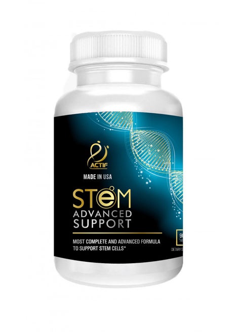 ACTIF STEM CELL SUPPORT - Maximum Strength with 10+ Stem Cell Factors, Non GMO, 2 month supply, Made in USA