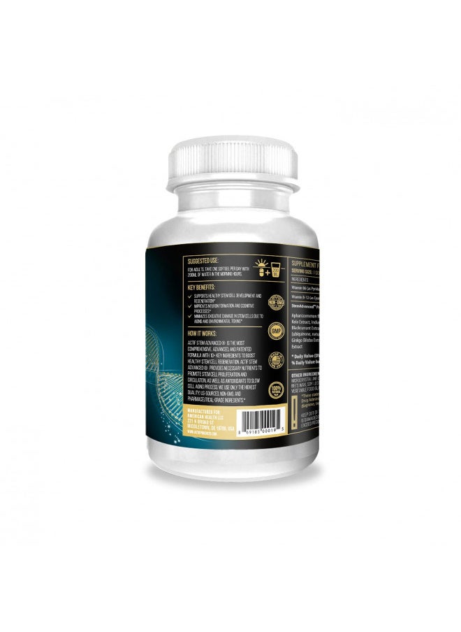 Actif - ACTIF STEM CELL SUPPORT - Maximum Strength with 10+ Stem Cell Factors, Non GMO, 2 month supply, Made in USA - Image 1