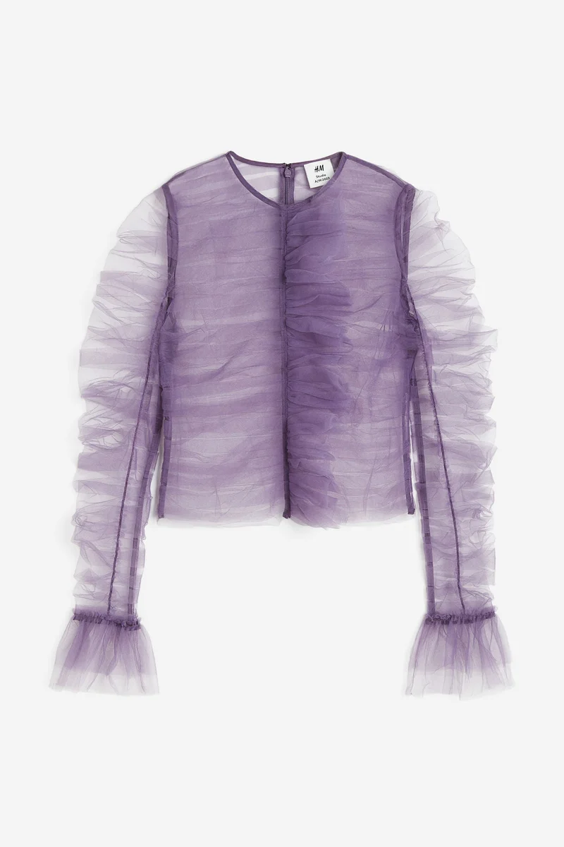 H&M Frilled tulle top