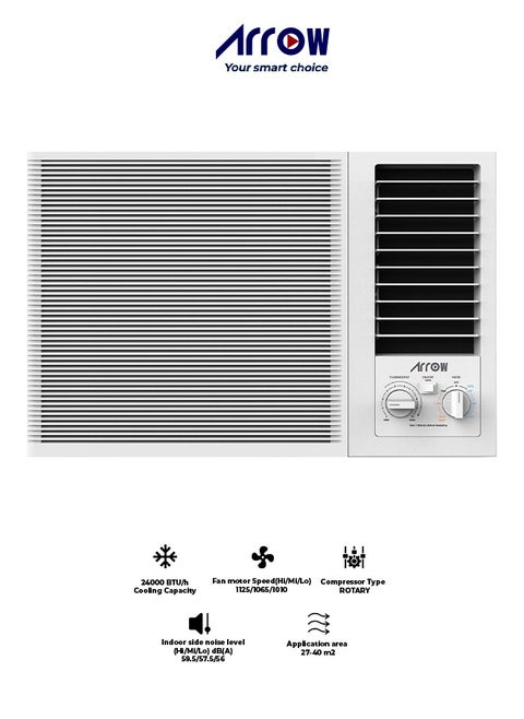 WINDOW AC 21450 BTU COOLING ONLY,  White color | Mechanical Controller |RO-24WHC
