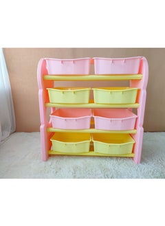 Home Elements Kids Multi-Bin Toy Organiser Storage Rack Multi Colour  - Image 4