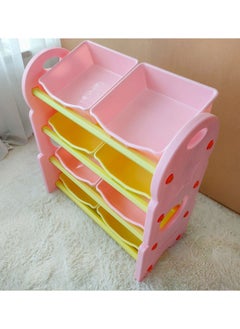 Home Elements Kids Multi-Bin Toy Organiser Storage Rack Multi Colour  - Image 3
