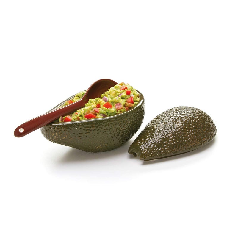 Progressive Prepworks by Progressive Guacamole Bowl with Spoon - Great for serving Homemade Guacamole, Avocado Dip, Guacamole Serving Tray , Black, 4 - Image 3
