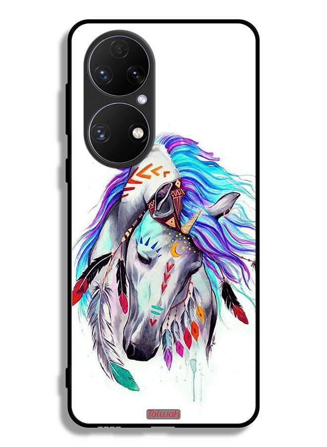 Tolwak Huawei P50E Protective Case Cover Horse - Image 2