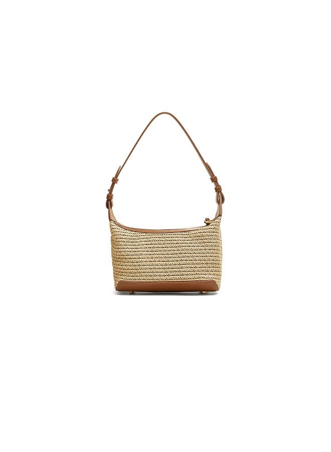 Tata Canvas Lunch Box Underarm Shoulder Bag 26 New Mall Valentine's Day Apricot/brown F - Image 3