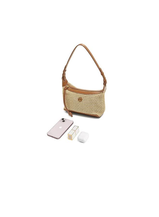 Tata Canvas Lunch Box Underarm Shoulder Bag 26 New Mall Valentine's Day Apricot/brown F - Image 2