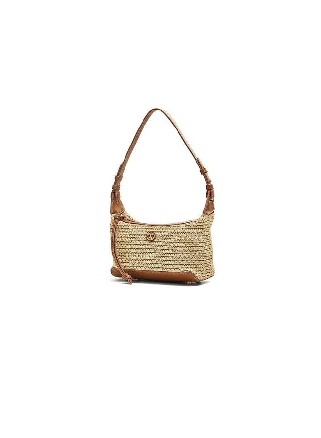 Tata Canvas Lunch Box Underarm Shoulder Bag 26 New Mall Valentine's Day Apricot/brown F - Image 1