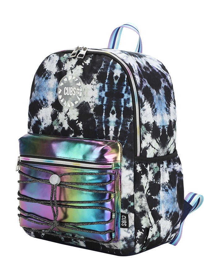 CUBS Tie Dyed Waterproof Kids 28L Backpack with zip closure Ideal for 8-15 years age group, Compatible with 15" Laptop - Image 2