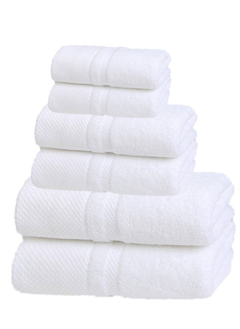 Sharpdo 6-Piece Cotton Gift Towel and Bath Towel Set, 2 Hand Towels + 2 Towels + 2 Bath Towels, Soft and Skin-Friendly Cotton Towel  - Image 1
