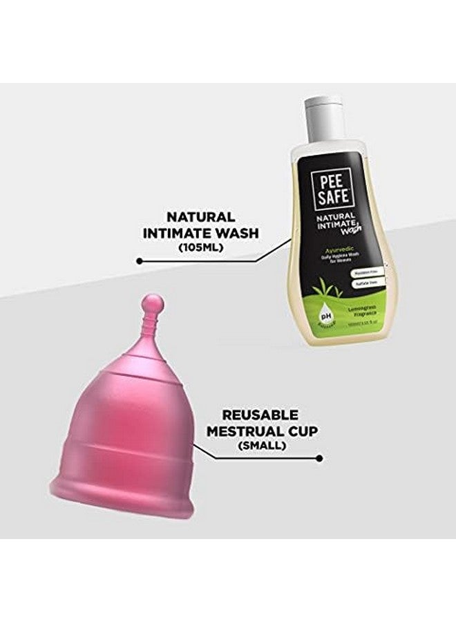 Pee Safe Peesafe Menstrual Hygiene Combo Reusable Menstrual Cup (Medium) & Menstrual Cup Wash With Feminine intimate Wash 105 Ml All Day Long Freshness For Period Care