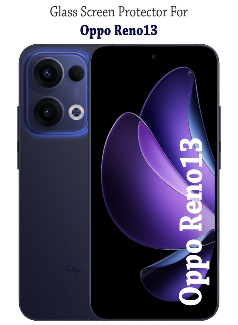 Oppo Reno13 Screen Protector | Tempered Glass Compatible with Oppo Reno13 | Screen Protector Full HD Quality Tempered Glass Anti-Scratch Edge to Edge Coverage with Easy Installation Kit - Black - Image 1