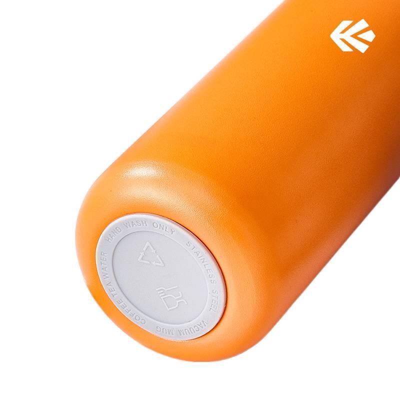 قارورة مياه معزولة، باللون الأبيض ستانلس ستيل وجدار مزدوج، أبيض، 480 ml، مناسب للتنقل من الستانلس ستيل - Image 4