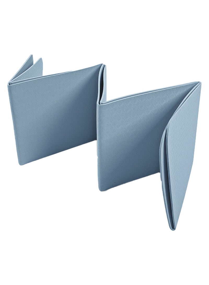 Foldable Yoga Mat – Premium TPE Non-Slip Exercise Mat, 183x61x0.6cm, Double-Sided Grip for Pilates, Fitness & Home Workouts (Grey)