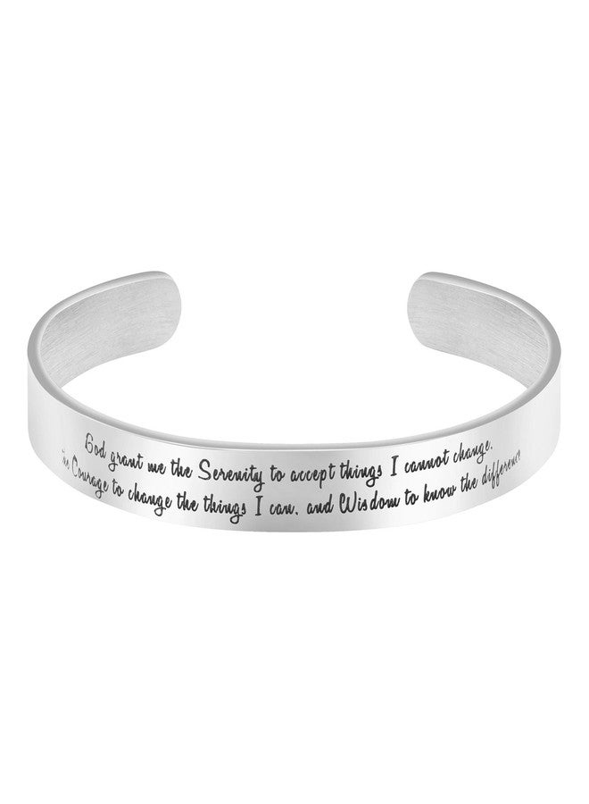MEMGIFT Christian Bracelets Bible Verse Jewelry Religious Hand Stamped Cuff Mantra Jewellery - Image 1