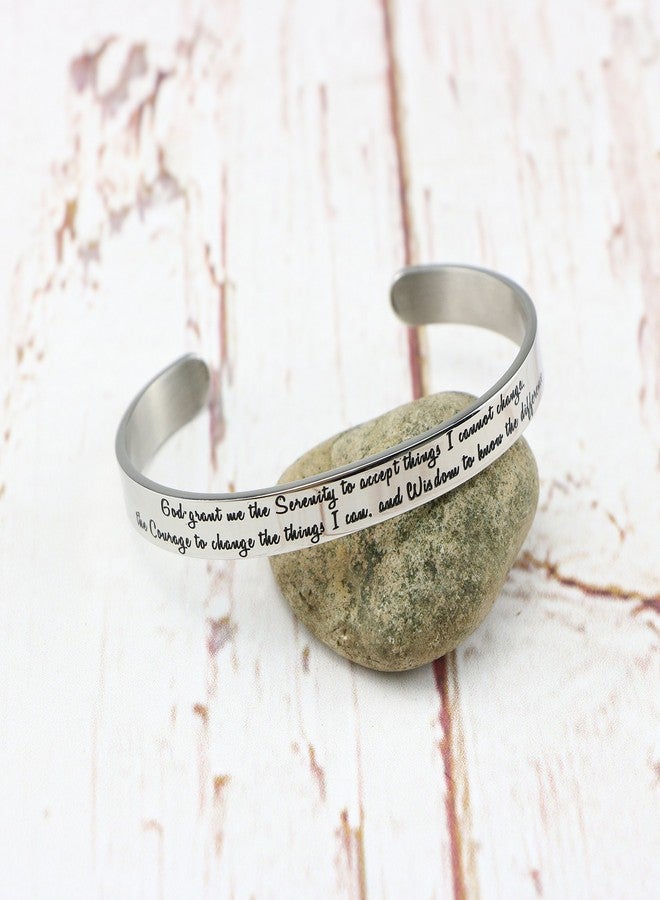 MEMGIFT Christian Bracelets Bible Verse Jewelry Religious Hand Stamped Cuff Mantra Jewellery - Image 2