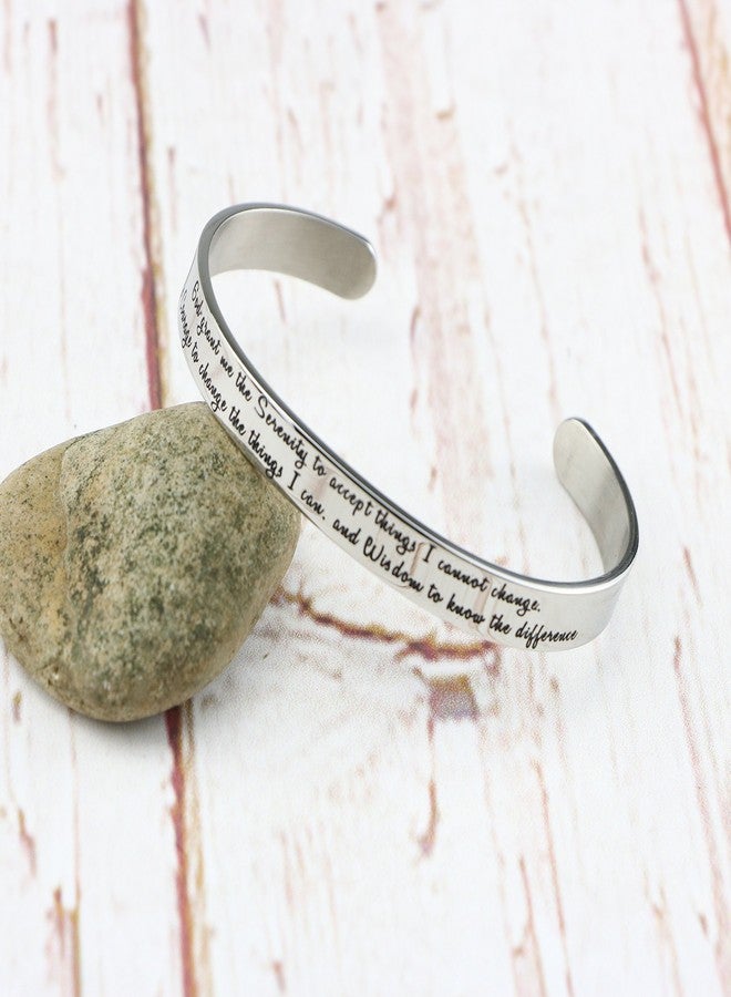 MEMGIFT Christian Bracelets Bible Verse Jewelry Religious Hand Stamped Cuff Mantra Jewellery - Image 3