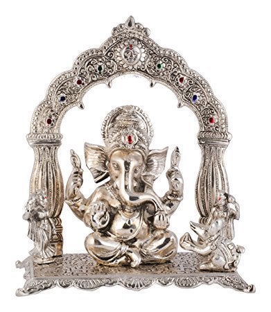 Lavanaya Silver Ganesh Idol with Gift Box - Image 1