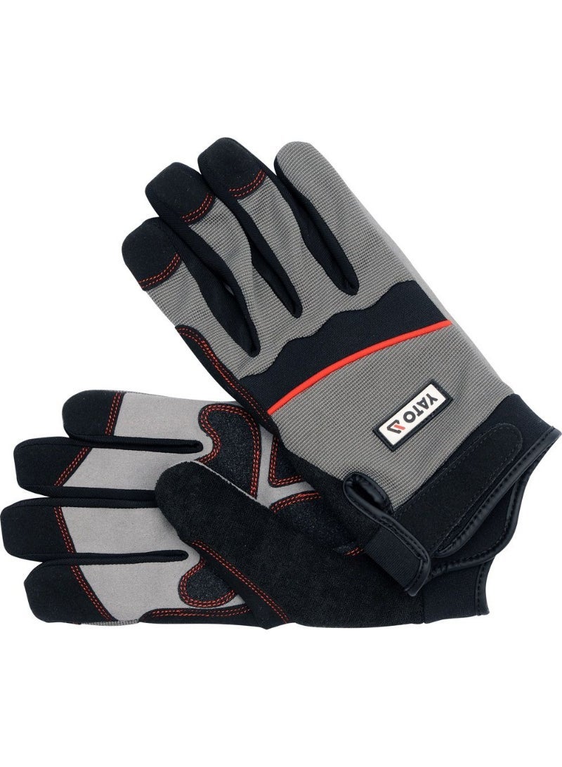 YATO Working Gloves PVC/PE Size-7/L 1pair on Header Card YT-7466
