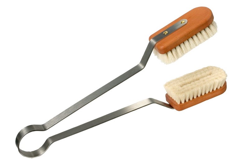 Redecker Goat Hair Leaf Cleaning Brush with Oiled Pearwood Handle Dust Removal for Houseplants 1334Inches