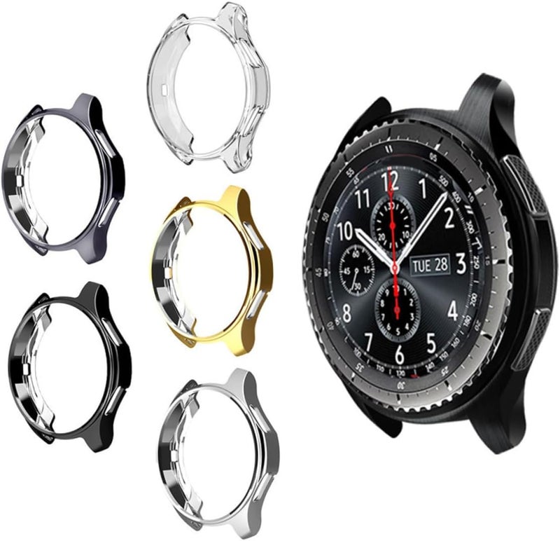 Durable TPU Case for Gear S3 Smartwatch Robust Protective Cover Coating Finish Sleek Design for Active Users Black - Image 4