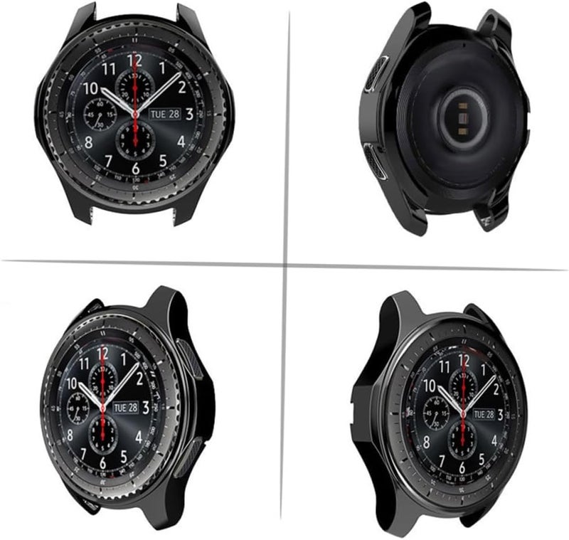 Durable TPU Case for Gear S3 Smartwatch Robust Protective Cover Coating Finish Sleek Design for Active Users Black - Image 2