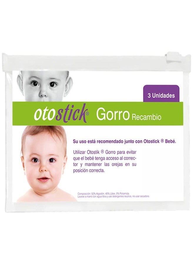 Otostick Baby Cap - 3 Ear Corrector Caps - Ear Protection Bonnet for Protruding Ears - Mesh Ear Pinning Support Cap for Babies 3 Years and Under - Image 2