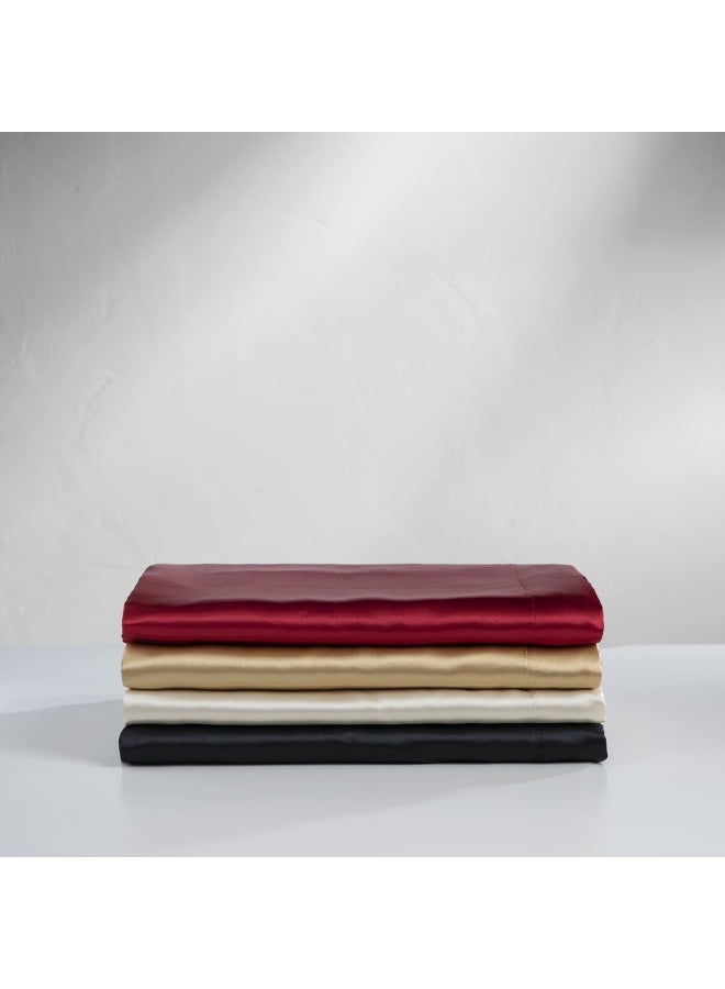 Baltic Linen طقم ملاءات فاخر من الساتان، مقاس كينج، أسود، مكون من 4 قطع - Image 3