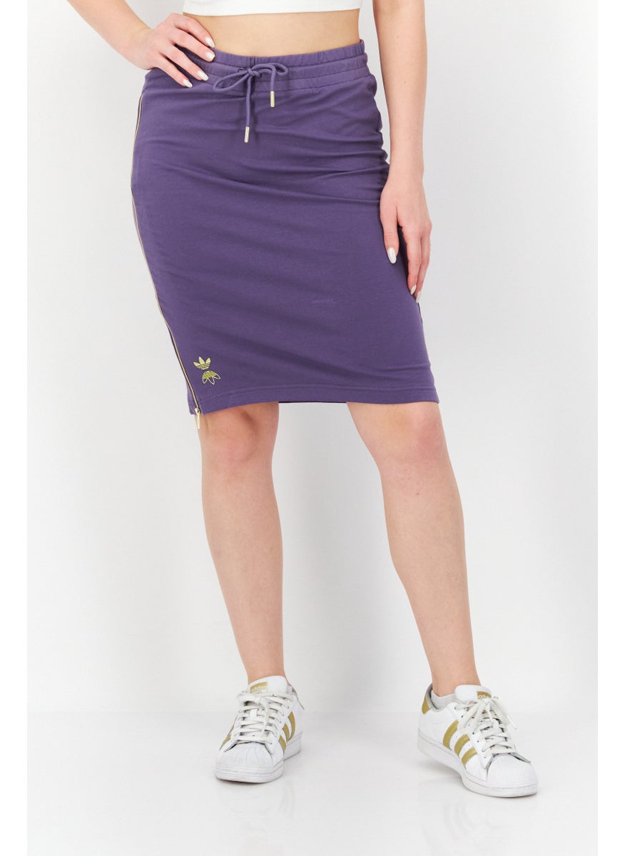 adidas Originals Women Sportswear Fit Drawstring Outdoor Mini Skirt, Purple  - Image 1