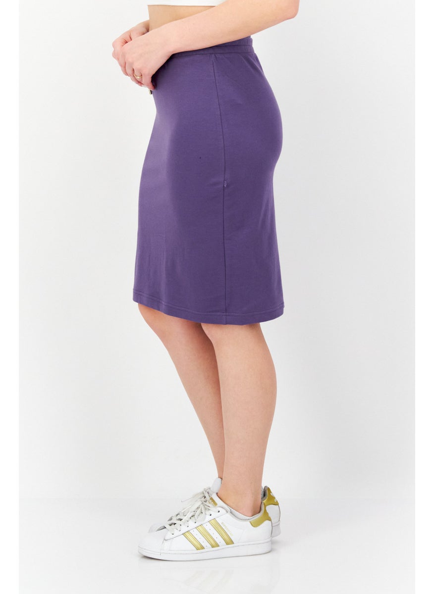 adidas Originals Women Sportswear Fit Drawstring Outdoor Mini Skirt, Purple  - Image 2